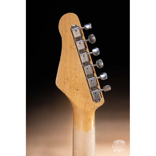 Friedman Vintage T Alder P-90 Guitar w/ Rosewood – Daphne Blue over 3-Tone Burst