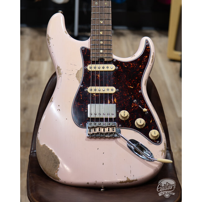 2025 Shabat Lynx HSS Alder S-Style w/ Flame Roasted Maple & Rosewood –Shell Pink