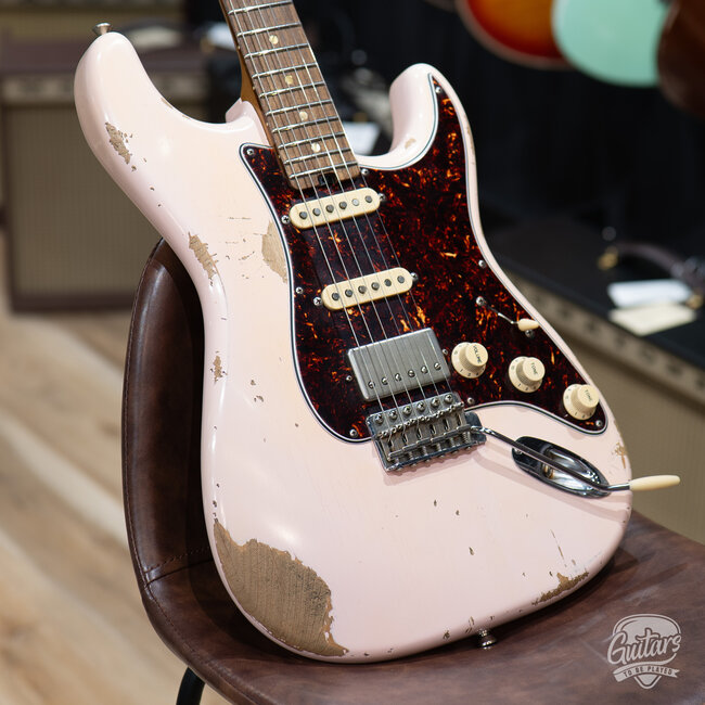 2025 Shabat Lynx HSS Alder S-Style w/ Flame Roasted Maple & Rosewood –Shell Pink