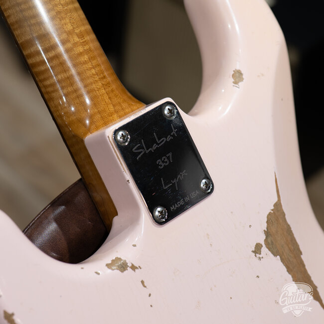 2025 Shabat Lynx HSS Alder S-Style w/ Flame Roasted Maple & Rosewood –Shell Pink