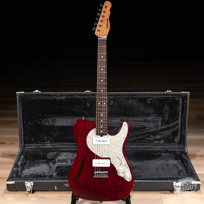 CP Thornton Thinline Classic II Swamp Ash w/ Lollar P-90s – Translucent Oxblood