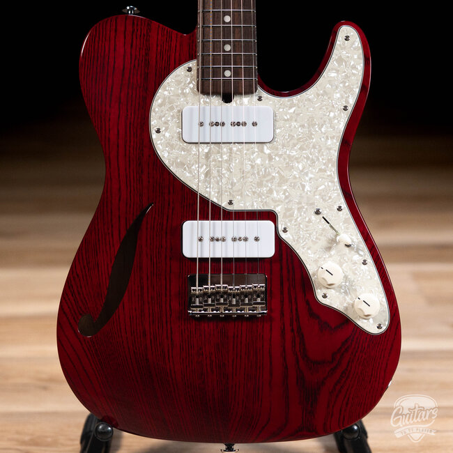 CP Thornton Thinline Classic II Swamp Ash w/ Lollar P-90s – Translucent Oxblood