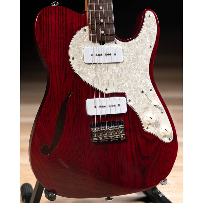 CP Thornton Thinline Classic II Swamp Ash w/ Lollar P-90s – Translucent Oxblood