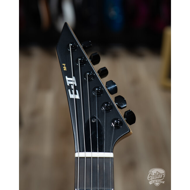 ESP E-II M-I NT Neck Thru EMG Guitar w/ Case – Black Satin (B-Stock)