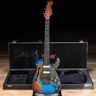 Paoletti Paoletti Alfa Lounge HSS “Stratospheric” Thinline S-Style – Heavy Deep Blue