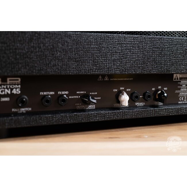 3rd Power Dragon Phantom DRGN 45 Amp Head – Black Faceplate &  White Piping
