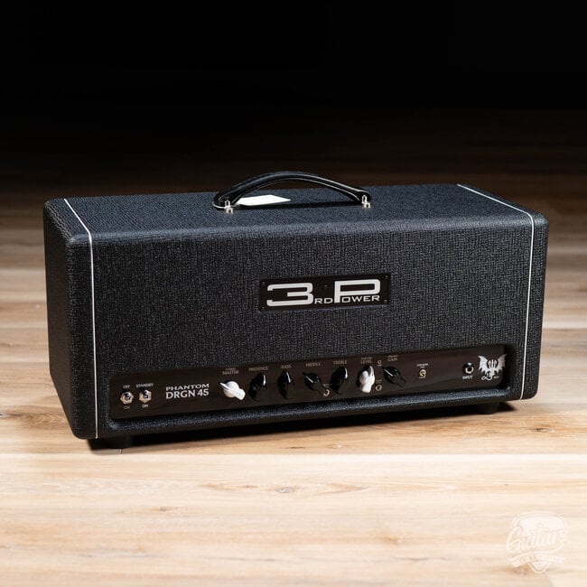 3rd Power Dragon Phantom DRGN 45 Amp Head – Black Faceplate &  White Piping