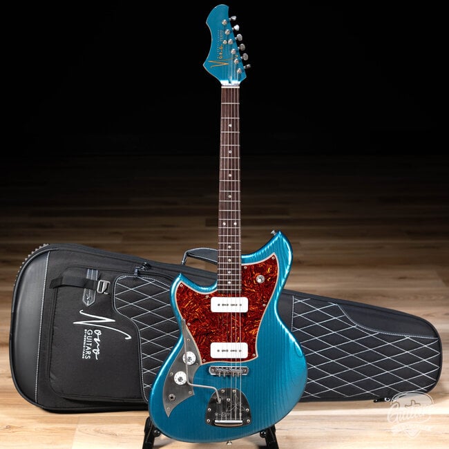 Novo Custom Serus J Left-Handed Guitar w/ Lollar P-90s – Lake Placid Blue