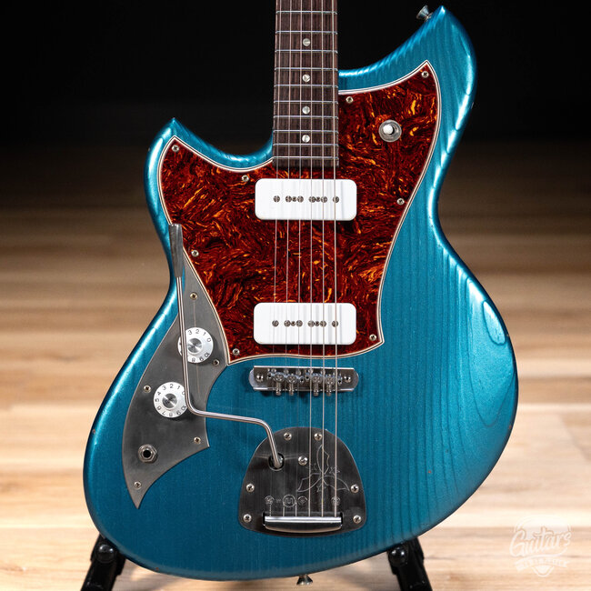 Novo Custom Serus J Left-Handed Guitar w/ Lollar P-90s – Lake Placid Blue