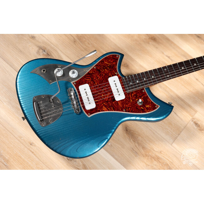 Novo Custom Serus J Left-Handed Guitar w/ Lollar P-90s – Lake Placid Blue