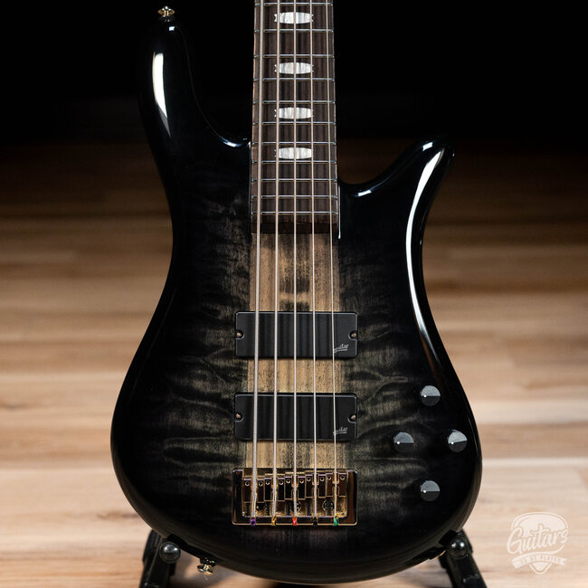 Spector Icon NS-5 Neck Through 5-String Bass w/ Gigbag – Black Stain