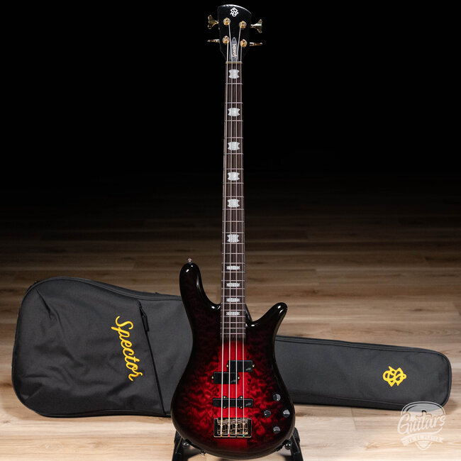 Spector Icon NS-2 Neck Through 4-String Bass w/ Gigbag – Purple Cherry
