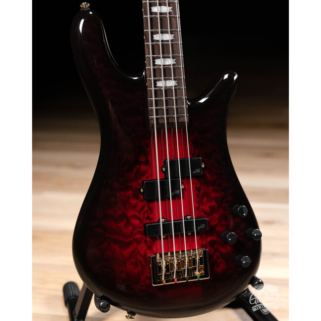 Spector Icon NS-2 Neck Through 4-String Bass w/ Gigbag – Purple Cherry