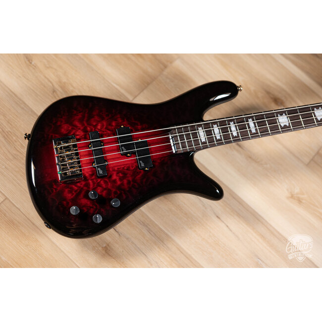 Spector Icon NS-2 Neck Through 4-String Bass w/ Gigbag – Purple Cherry