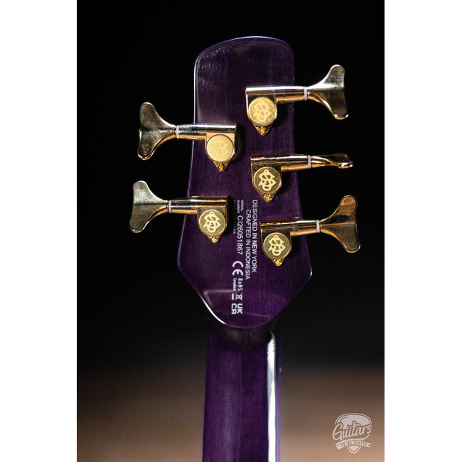 Spector Icon NS-5 Neck Through 5-String Bass w/ Gigbag – Purple Cherry