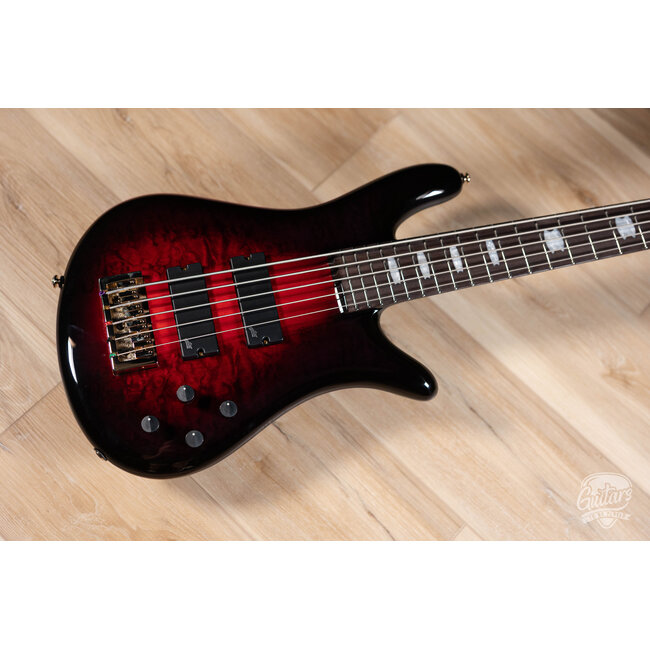 Spector Icon NS-5 Neck Through 5-String Bass w/ Gigbag – Purple Cherry