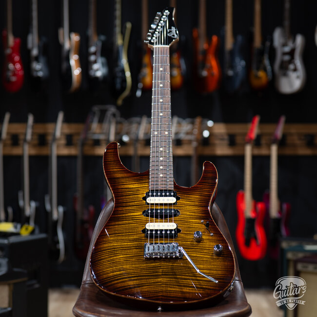 Used Suhr Modern Flame Maple Mahogany Guitar w/ Case – Bengal Burst