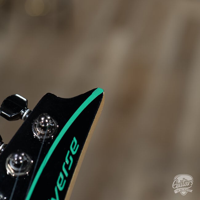 Used Ibanez UV7BK Universe 'Green Dot' 7 String Guitar w/ Case – Black