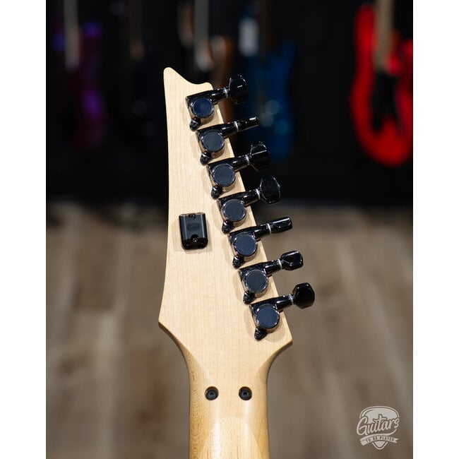 Used Ibanez UV7BK Universe 'Green Dot' 7 String Guitar w/ Case – Black