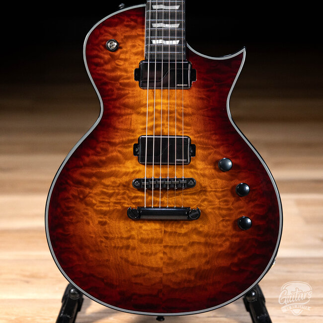ESP E-II Eclipse Fishman Fluence Guitar w/ Case – Tiger Eye Sunburst