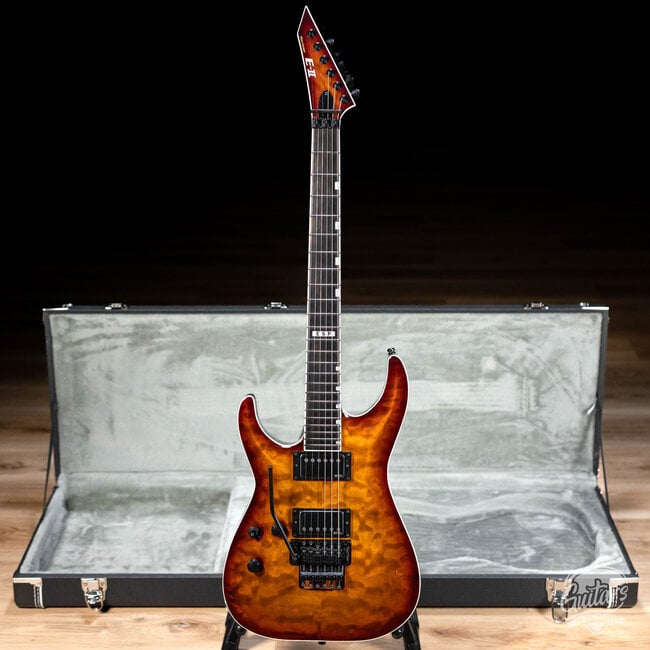 ESP E-II Horizon FR-II Left-Handed Guitar w/ Case – Tiger Eye Sunburst