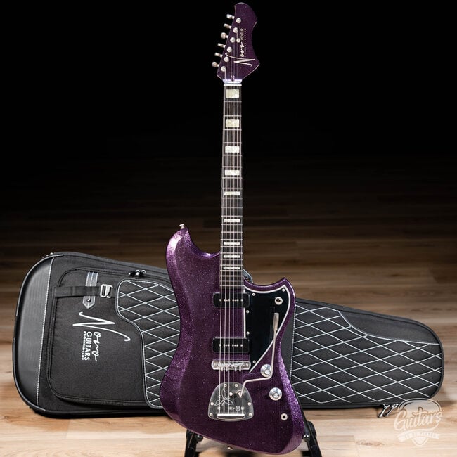 Novo Custom Voltur J Guitar w/ Lollar P-90s – Purple Stranger Sparkle