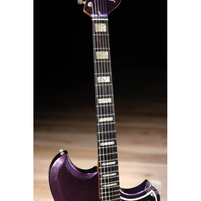 Novo Custom Voltur J Guitar w/ Lollar P-90s – Purple Stranger Sparkle