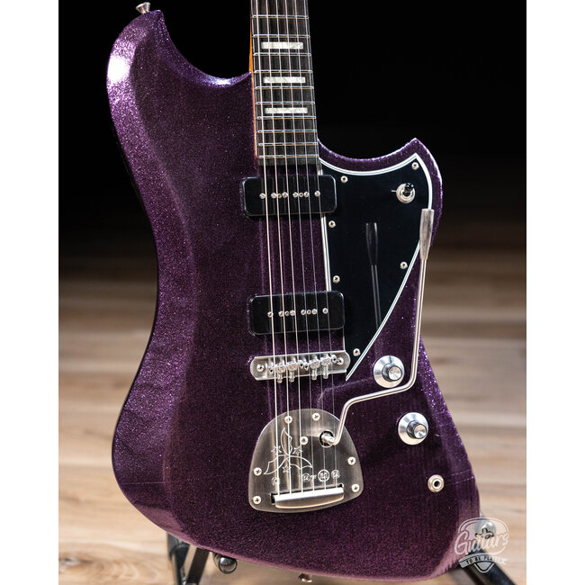 Novo Custom Voltur J Guitar w/ Lollar P-90s – Purple Stranger Sparkle