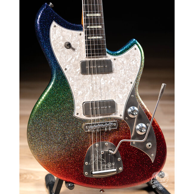 Novo Dealer Limited Serus J Lollar P-90s w/ Ebony Fretboard – Dark Side Sparkle