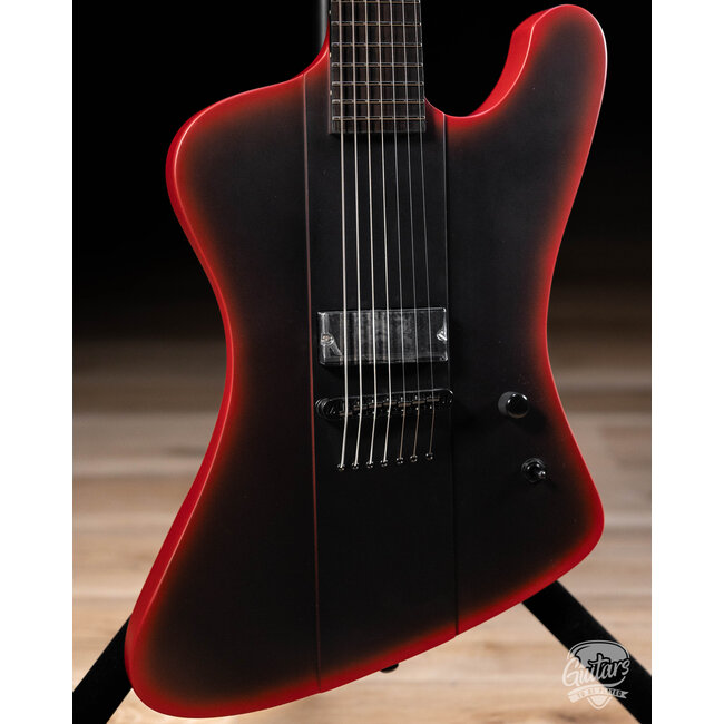 ESP LTD PHOENIX-7 BARITONE BLACK METAL – BLACK RED BURST SATIN