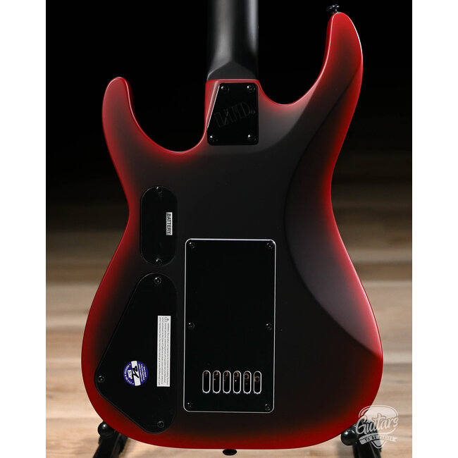 ESP LTD M-6 EVERTUNE 30"SCALE BLACK METAL – BLACK RED BURST SATIN