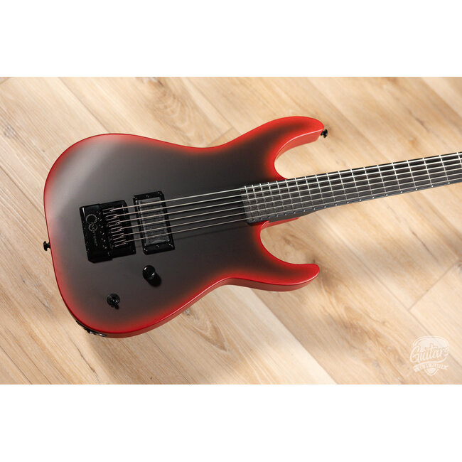 ESP LTD M-6 EVERTUNE 30"SCALE BLACK METAL – BLACK RED BURST SATIN