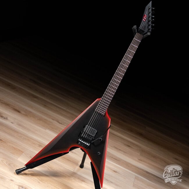 ESP LTD Arrow Black Metal Floyd Rose Guitar – Black Red Burst Satin