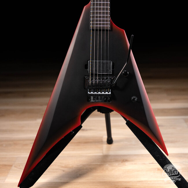 ESP LTD Arrow Black Metal Floyd Rose Guitar – Black Red Burst Satin