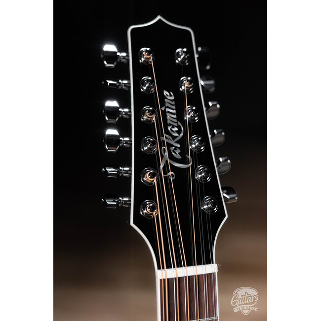 Takamine EF381SC 12-String Dreadnought Cutaway Guitar w/ Case – Black