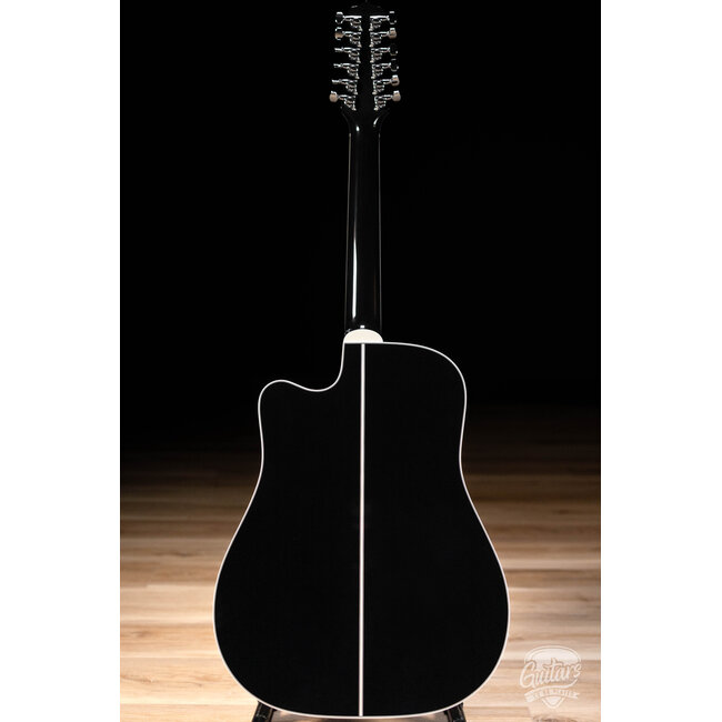 Takamine EF381SC 12-String Dreadnought Cutaway Guitar w/ Case – Black