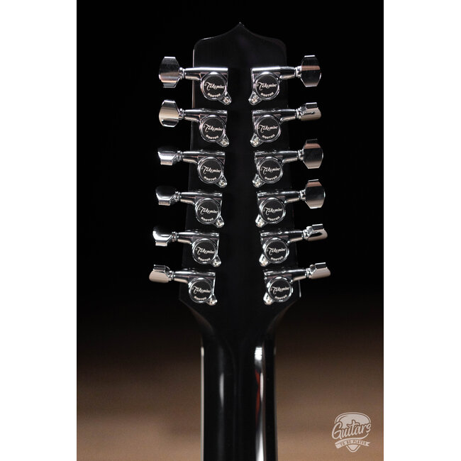 Takamine EF381SC 12-String Dreadnought Cutaway Guitar w/ Case – Black