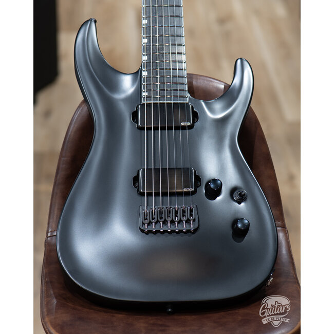 ESP E-II Horizon NT-7B Hipshot 7-String Baritone w/ Case – Black Satin (B-stock)