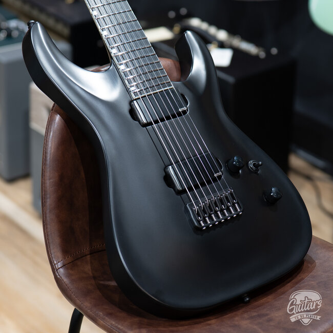 ESP E-II Horizon NT-7B Hipshot 7-String Baritone w/ Case – Black Satin (B-stock)