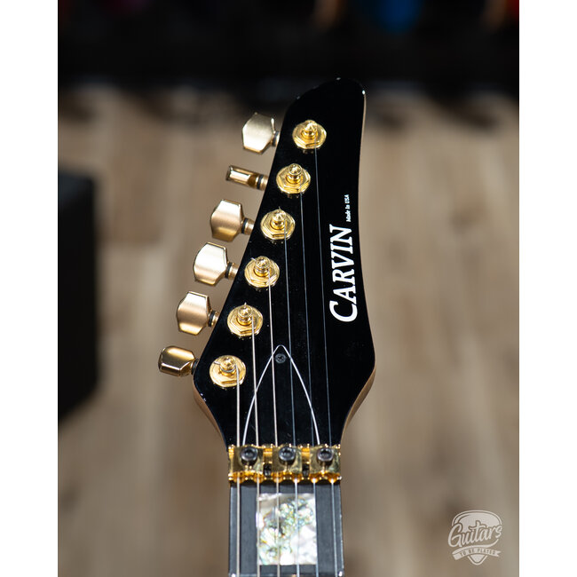 Used Carvin DC200 Neck Through Floyd Rose Guitar w/ Case – Ebony