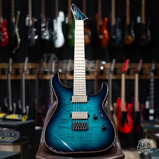 ESP Guitars ESP E-II M-II NT Quilt Top & Maple Fretboard Guitar – Black Turquoise Burst