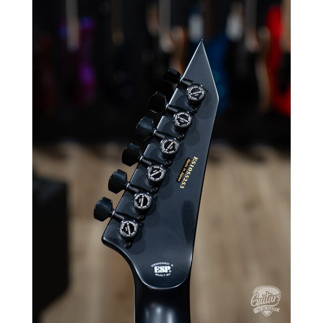 ESP E-II M-II NT Quilt Top & Maple Fretboard Guitar – Black Turquoise Burst