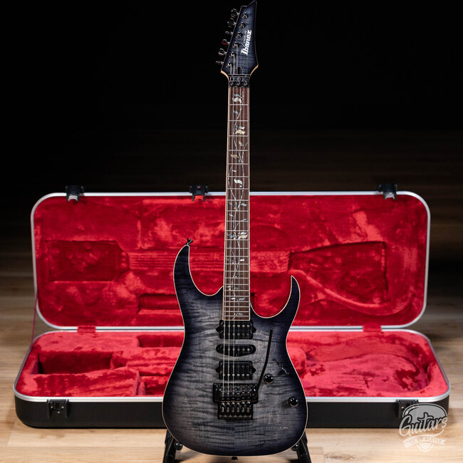 Ibanez J. Custom RG8570  Electric Guitar w/ Case – Black Rutile