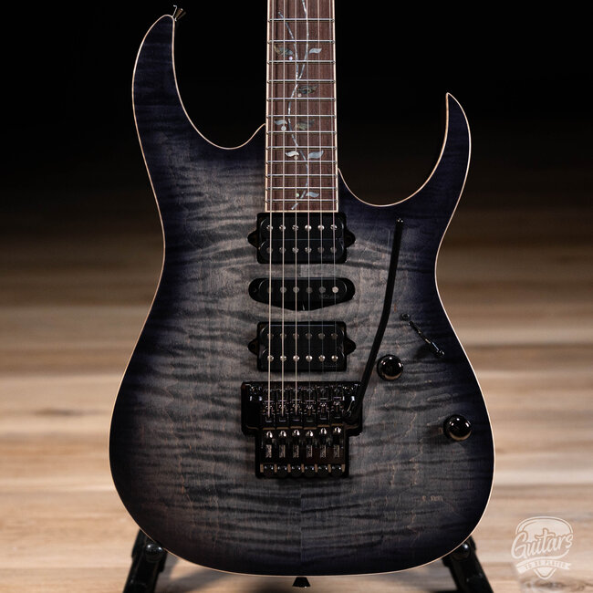 Ibanez J. Custom RG8570  Electric Guitar w/ Case – Black Rutile