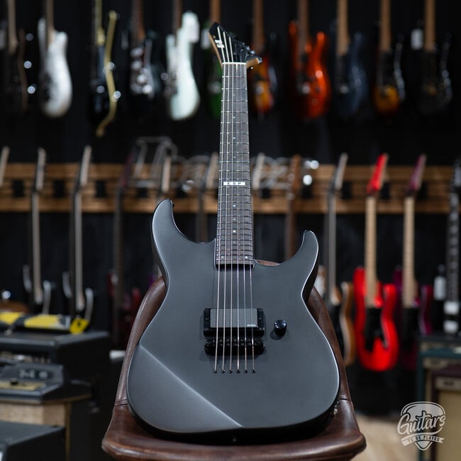 ESP E-II M-I NT Neck Thru EMG Guitar w/ Case – Black Satin (B-Stock)