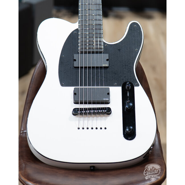 ESP E-II T-B7 Baritone 7-String EMG Guitar w/ Case – Snow White (B-stock)