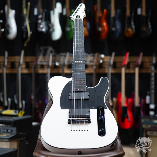 ESP E-II T-B7 Baritone 7-String EMG Guitar w/ Case – Snow White (B-stock)
