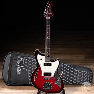Novo Novo Custom Miris J Semi-Hollow Guitar w/ Lollar P-90s – Silvertone Burst