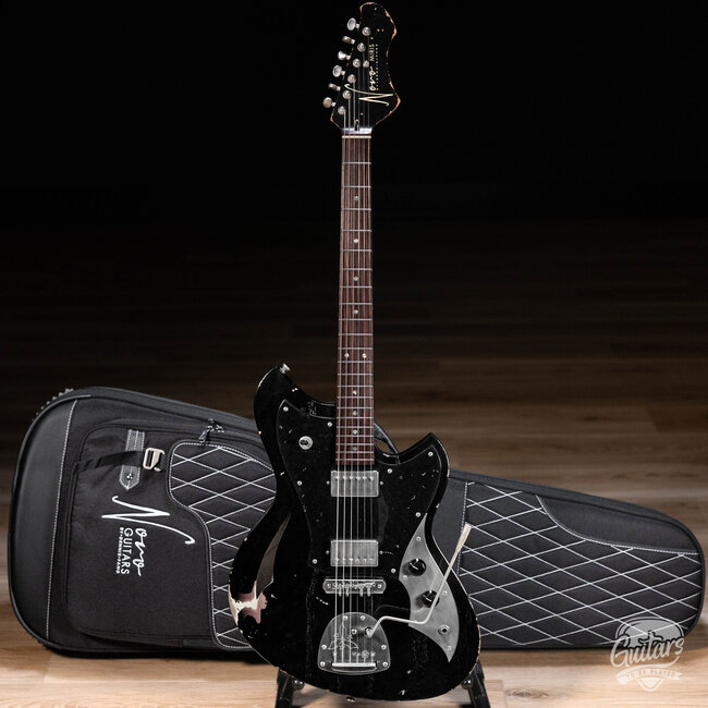 Novo Custom Miris JHH Semi-Hollow w/ Fralin Modern PAF's – Bull Black/3TSB