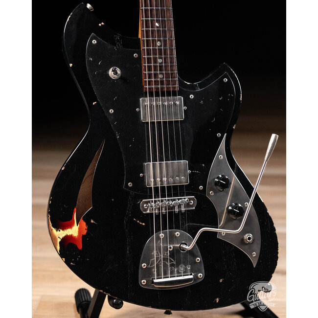 Novo Custom Miris JHH Semi-Hollow w/ Fralin Modern PAF's – Bull Black/3TSB